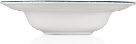 By Bone Occhio Farfurie adâncă din Porțelan Albastru cu Diametru 25cm By Bone Occhio Farfurie adâncă din Porțelan Albastru cu Diametru 25cm