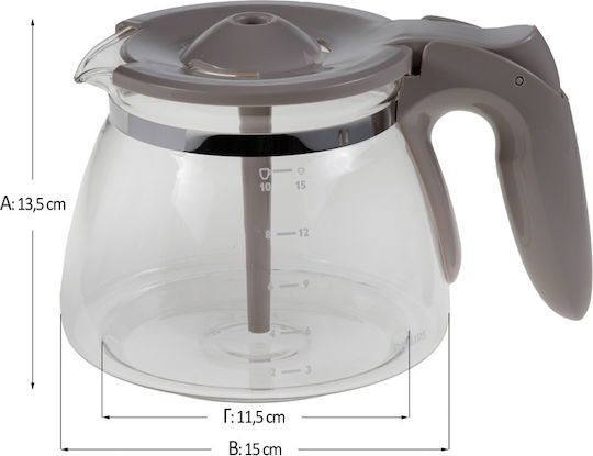 Philips Original Aroma Filter Drip Coffee Maker Carafe Grey