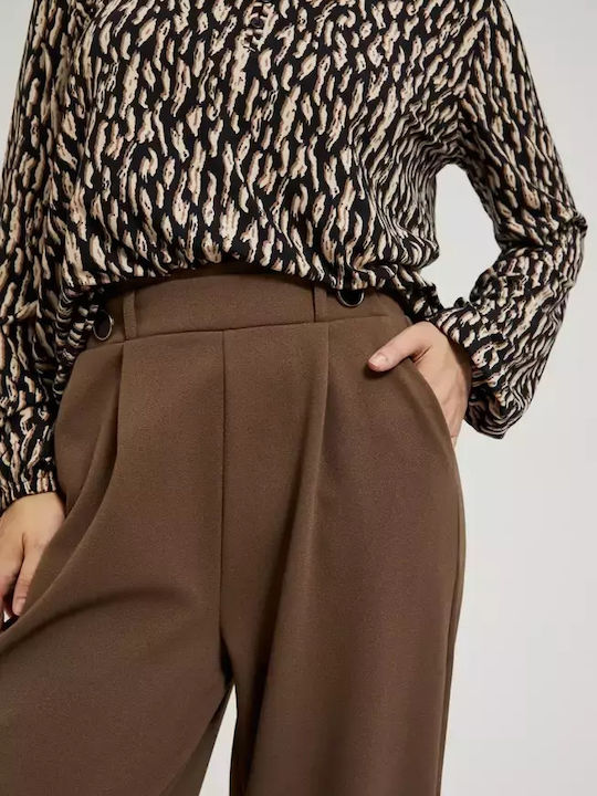 Make your image Women's Fabric Trousers Brown