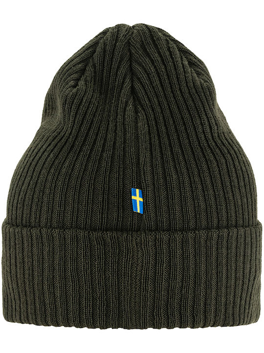 Fjallraven Beanie Unisex Beanie mit Rippstrick in Grün Farbe