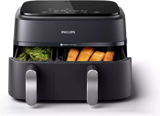 Philips 3000 Series Air Fryer με Διπλό Αποσπώμενο Κάδο 9lt Μαύρο