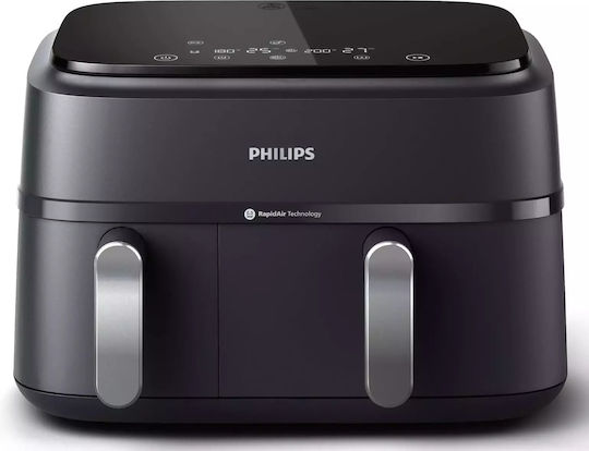 Philips 3000 Series Air Fryer με Διπλό Αποσπώμενο Κάδο 9lt Μαύρο