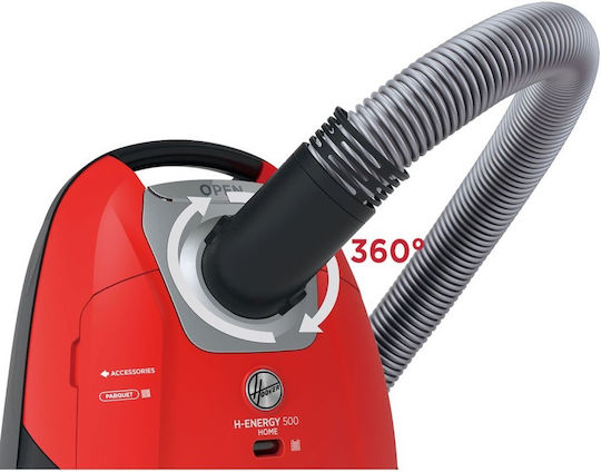 Hoover H-Energy 500 HE510HM 011 Vacuum Cleaner 700W Bagged 3.5lt Red