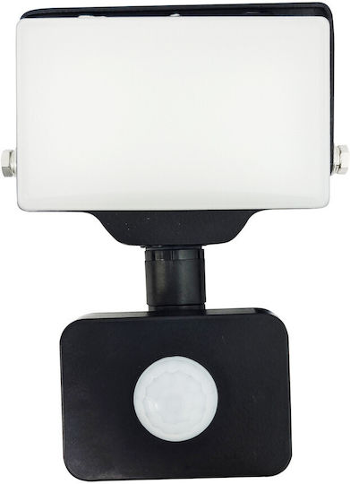 Led Projector Orno 10w Pir 800lm Ip44 4000k Aluminum + Polycarbonate White Black