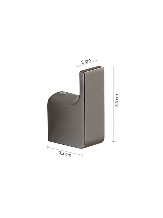 Gedy Single Wall-Mounted Bathroom Hook Silver