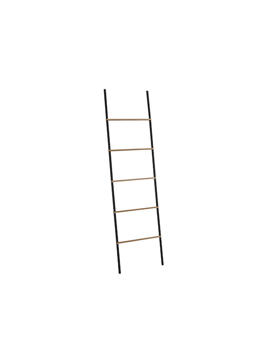 Gedy Single Wall-Mounted Bathroom Ladder Black