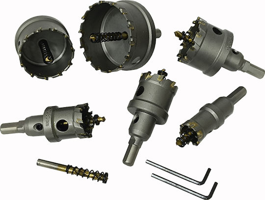 SKS Tools Сет от коронки за дупки Карбиден с диаметър от 22mm до 65mm за Метал