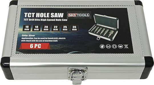 SKS Tools Σετ Ποτηροτρύπανα Καρβιδίου με Διάμετρο 35mm για Μέταλλο
