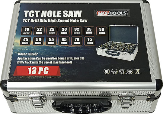 SKS Tools Set Diamant Lochsägen Karbid mit Durchmesser 75mm für Metall