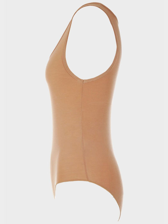 G Secret Spaghetti Strap Bodysuit Beige