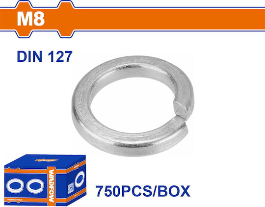 Wadfow Ροδέλα Γκρόβερ για Βίδα M8mm 750τμχ DIN 127