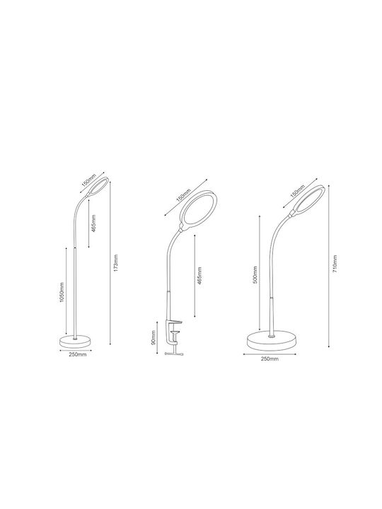Aca Stefan LED Office Lamp in Black Color