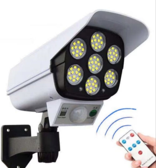 Set 4 Solar Lamps Fake Surveillance Camera 77 Led