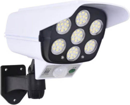 Set 4 Solar Lamps Fake Surveillance Camera 77 Led