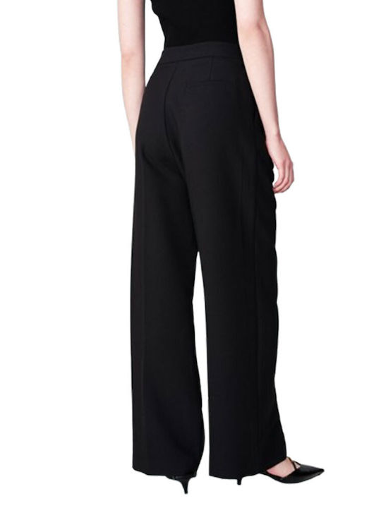 Grace & Mila Women's Fabric Trousers Black