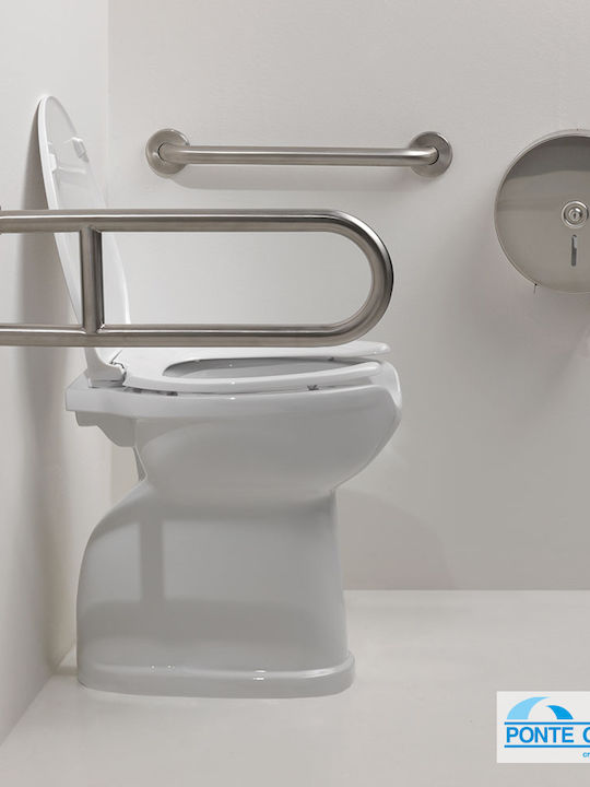 Ponte Giulio Inox Bathroom Grab Bar for Persons with Disabilities Silver