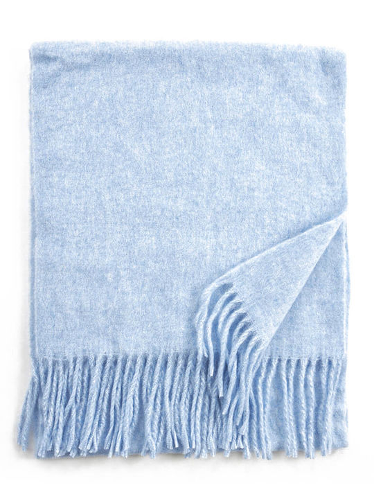 Verde Women's Wool Scarf Light Blue