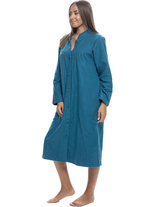 Koyote Winter Women's Fleece Robe Petrol Blue