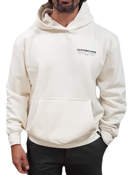 Rebase Sweatshirt with Hood Polar White, White