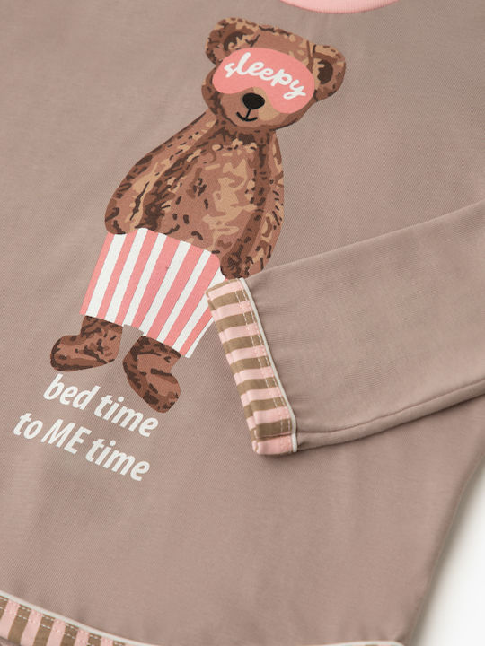 Minerva Детска пижама Зимна coffee Bed Time