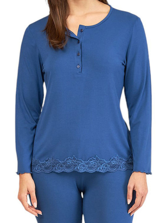 Harmony Winter Women's Pyjama Set Blue