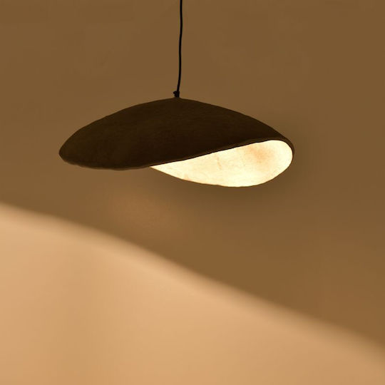 Inart Lampi Pendant Light Gray Boho with Socket E27 71x53x123cm