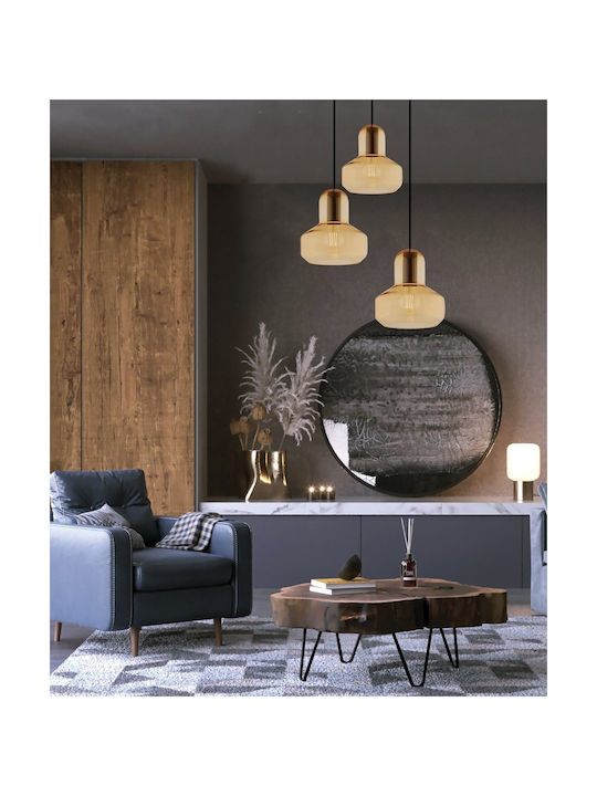 Viokef Pendant Light Honey with Socket E27 30x123.5cm