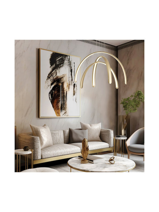 Viokef Pendant Light Gold LED with Warm White Light Rail 60x31.5cm