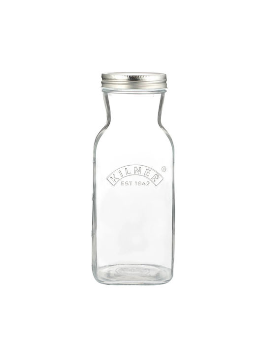 KIlner Bottle Water Glass with Screw Cap Transparent 1000ml