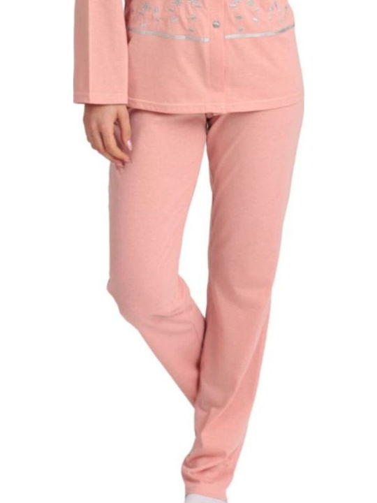 Tres Chic Winter Damen Pyjama-Set Rosa