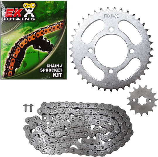 Chain and Sprockets Yamaha Crypton X 135 Chain 428-112L 39T 15T EK