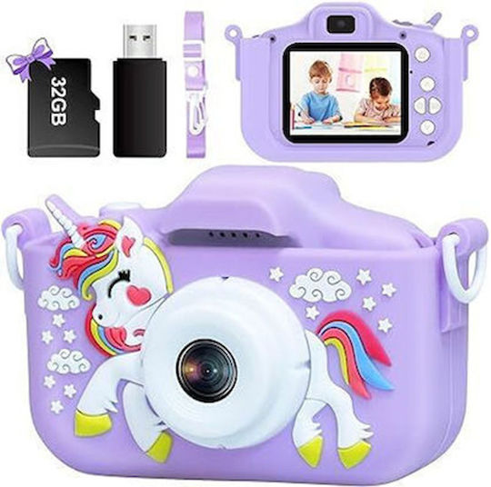 X10S Unicorn Children's Camera 12MP Purple