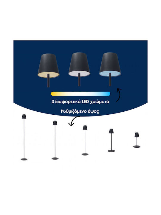 Beper LED Floor Lamp H122xW18cm. with Warm White Light Black