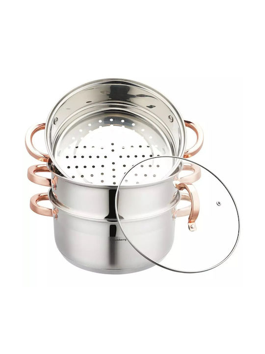 Klausberg Βαθιά Ανοξείδωτη Κατσαρόλα Ατμού 4lt / 24cm