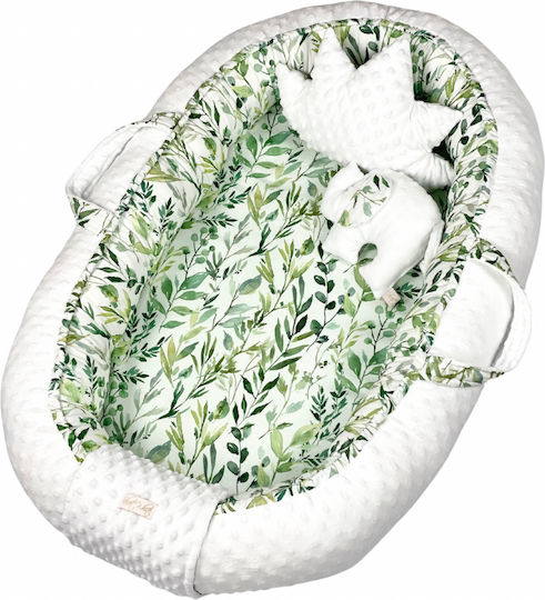 Velvet White Βρεφικό Μαξιλάρι Φωλιά Latex Olive