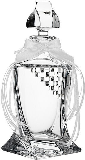 Ioannis European Crystals Set Carafă de Nuntă cu Pahar de Vin din Cristal Alb 2buc