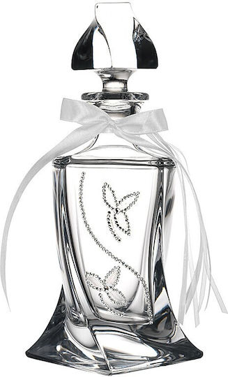 Ioannis European Crystals Set Carafă de Nuntă cu Pahar de Vin din Cristal Alb 2buc