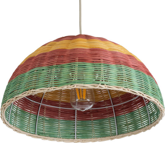 GloboStar Caballeros Multicolour Boho Grid Pendant Ceiling Light with E27 Socket 40x20x20cm
