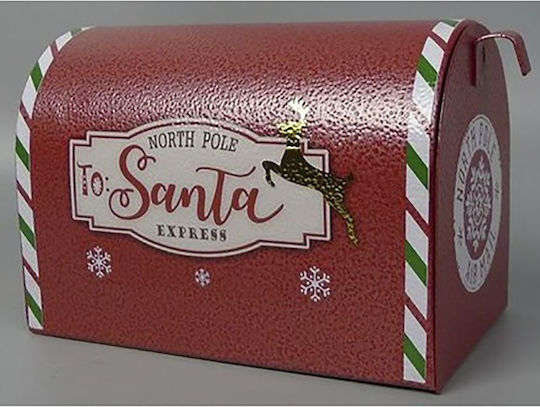 Iliadis Christmas Metal Figure Mailbox Red Length 9cm