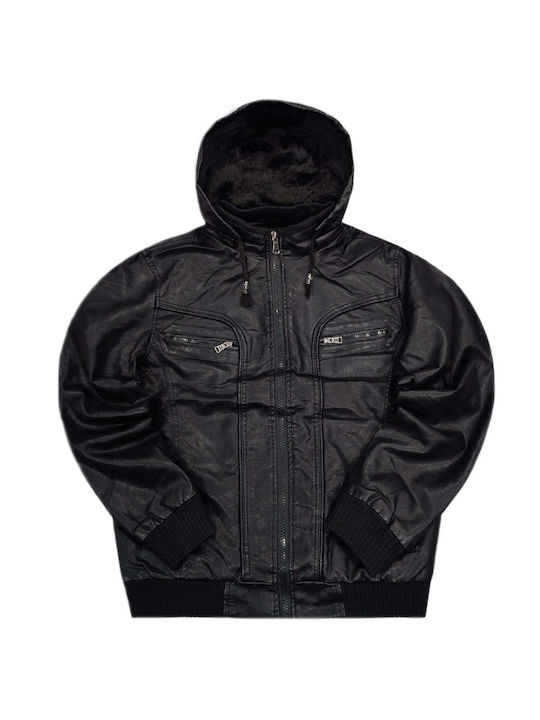 Gang Clothing Faux Leather Jacket Black