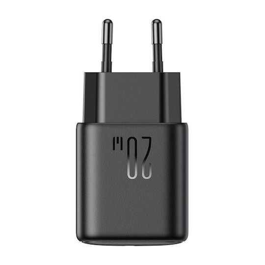 Joyroom Charger Without Cable with USB-C Port 20W Power Delivery / Quick Charge 3.0 Black (JR-TCF20)