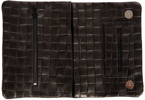 Mestango Leather Tobacco Pouch With Magnetic Clasp 16x8cm Black