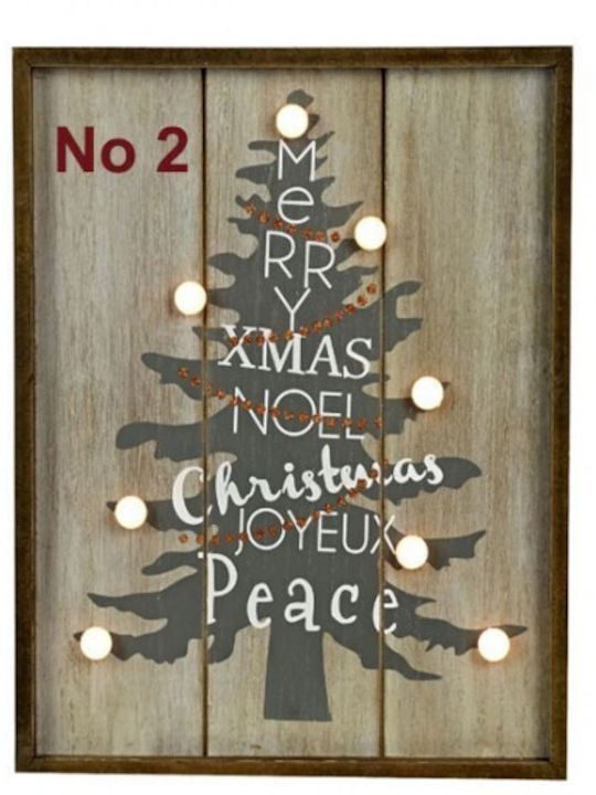 TnS Illuminated Christmas Figure Frame Gray Frame Gray Length 4cm Reindeer Merry Christmas