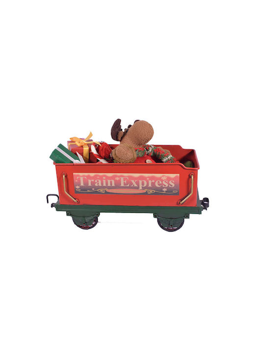 SP Souliotis Christmas Metal Figure Train Red Height 100cm