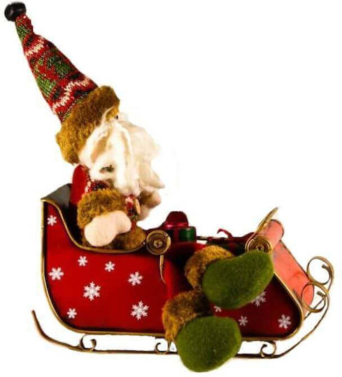 SP Souliotis Christmas Metal Figure Sleigh Red Height 26cm