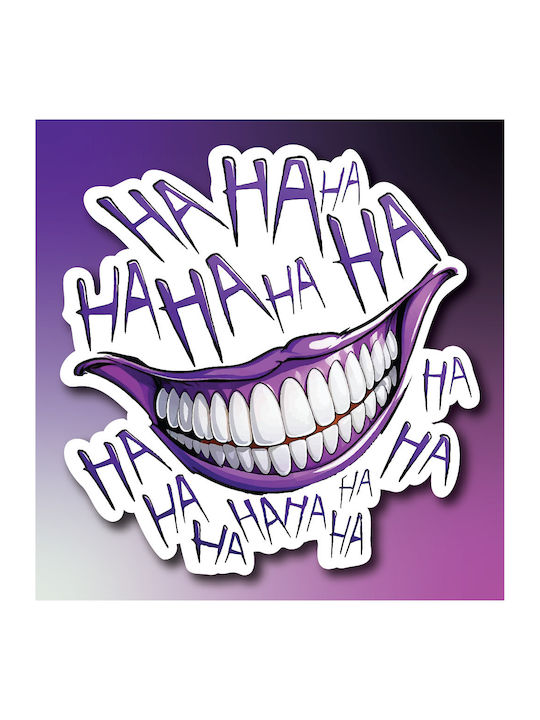 Διακοσμητικό Αυτοκόλλητο Τοίχου Βινηλίου Joker Smile 1τμχ 20x20εκ.