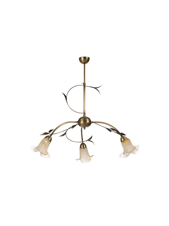 Klikareto ”melissa” Pendant Light Bronze with Crystals for Socket E14, E.14