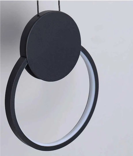 Home Lighting Rando Black LED Ceiling Light With Warm To Cool White Light 30x77x100cm