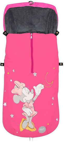 Interbaby Minnie Universal Ποδόσακος Καροτσιού Ροζ με Βελούδινη Επένδυση 105x46εκ.