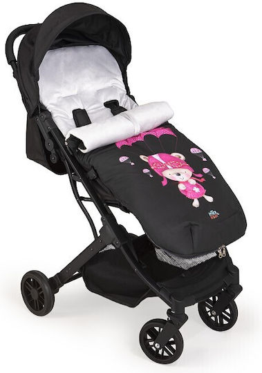 Interbaby Paracaidista Универсален Калъф за количка Розов с велурено покритие 105x46εκ.